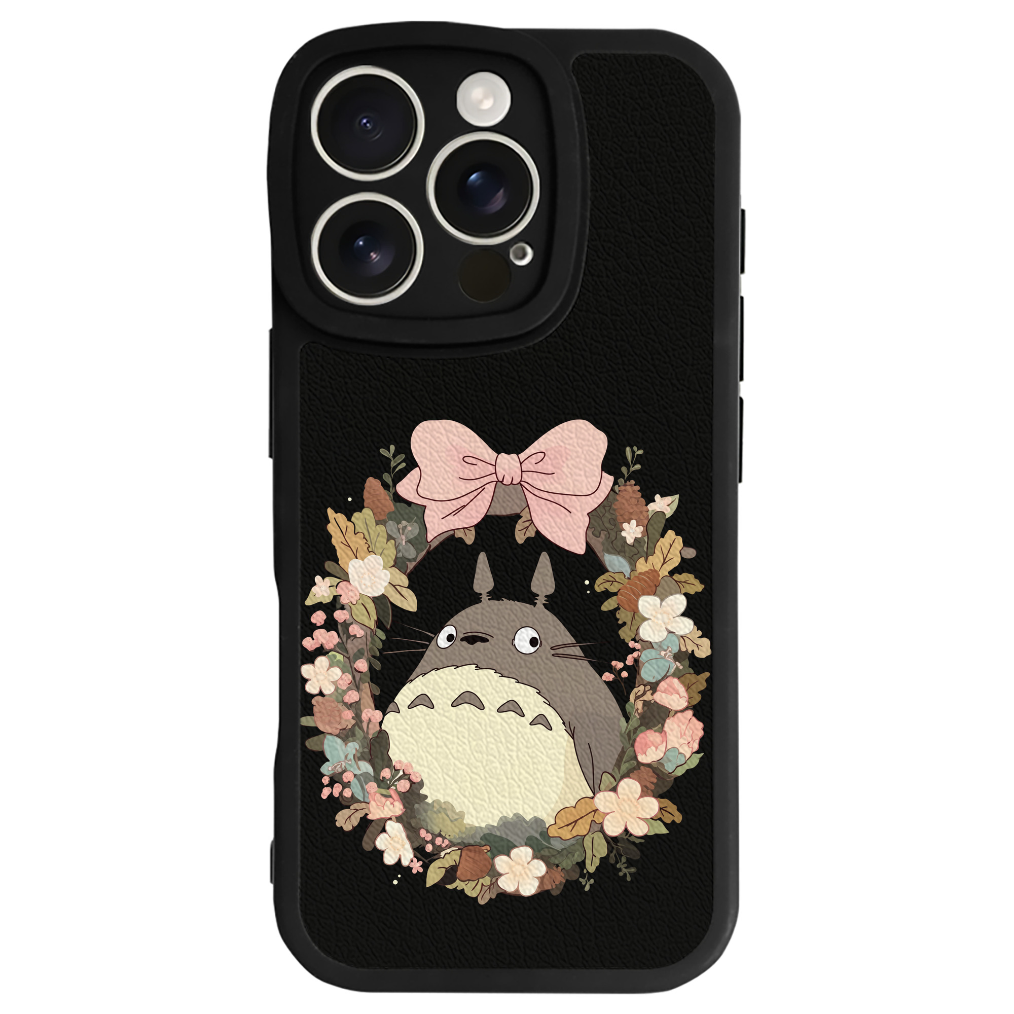 （画像用） となりのトトロ 草壁メイ 草壁サツキ My Neighbor Totoro Satsuki Kusakabe Mei Kusakabe 【iPhone 16シリーズ対応】シリコンスマホケース（レザー調） 材質：シリコン